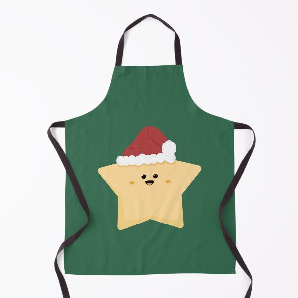 Item preview, Cute smiling star character wearing red Santa hat designed and sold by FTYCuteDesign.
