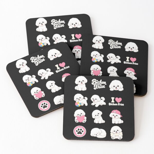 Item preview, Cute Bichon Frise stickers and apparel design designed and sold by rafaeltto.