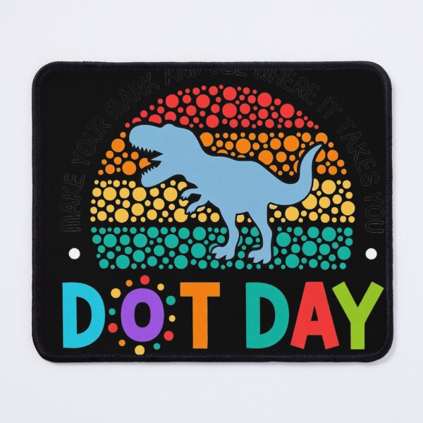 Item preview, Retro Sunset T rex Colorful Dots T Rex Dinosaur International Dot Day designed and sold by Thread&Fable.