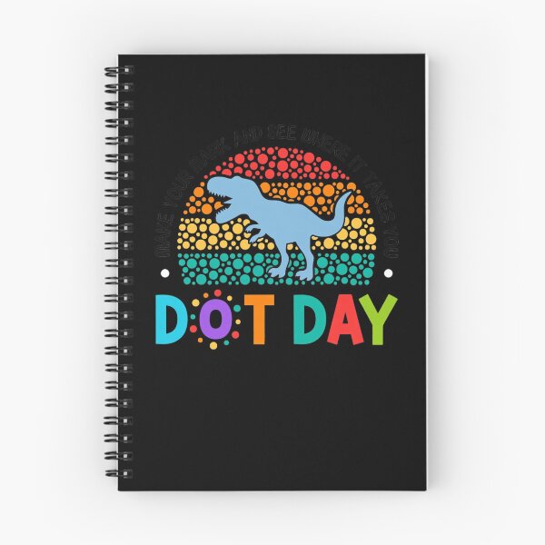 Item preview, Retro Sunset T rex Colorful Dots T Rex Dinosaur International Dot Day designed and sold by Thread&Fable.