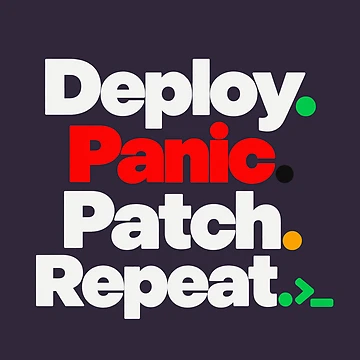 Artwork thumbnail, Deploy Panic Patch Repeat Programmer Humor by AzizLab