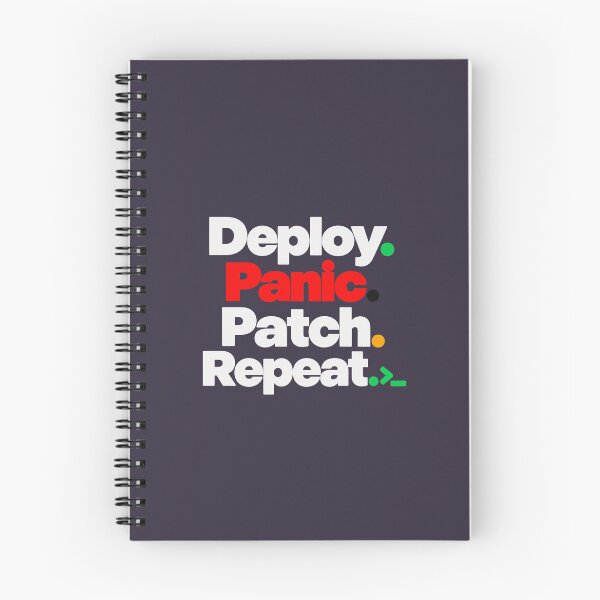 Item preview, Implementar parche de pánico Repetir Humor de programador designed and sold by AzizLab.