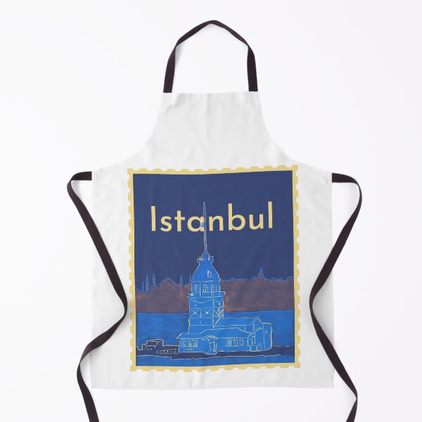Item preview, Istanbul Postage Stamp Maidens Tower Travel Vintage Illustration designed and sold by Kapsula2023.