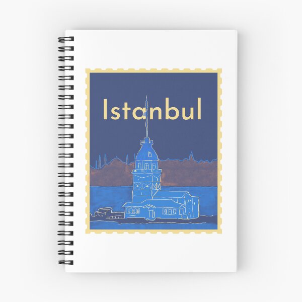 Item preview, Istanbul Postage Stamp Maidens Tower Travel Vintage Illustration designed and sold by Kapsula2023.