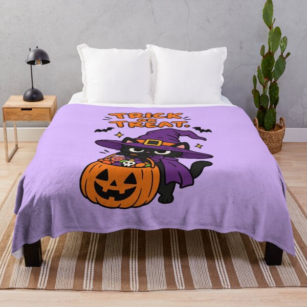 Item preview, Trick or Treat Cat – Black Witch Cat with Halloween Candy designed and sold by MewMade.