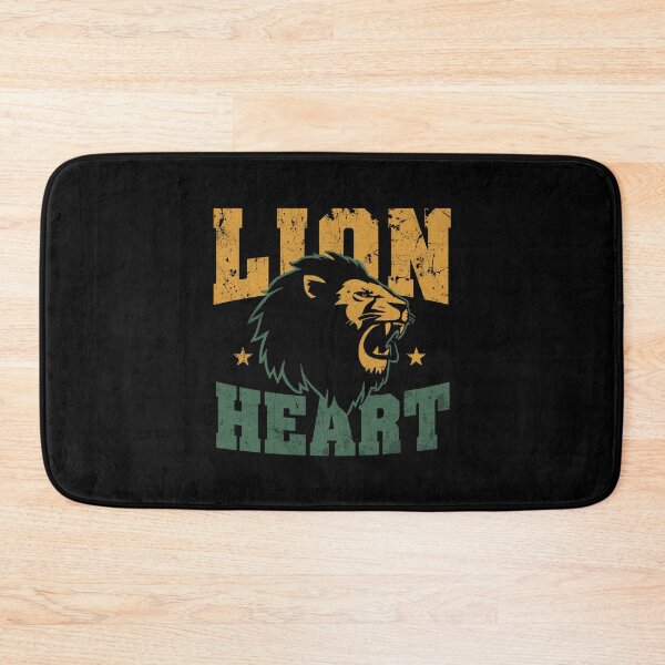 Item preview, Lion Heart Distressed Vintage Roaring lion head Green & Yellow Retro designed and sold by HYPNK.