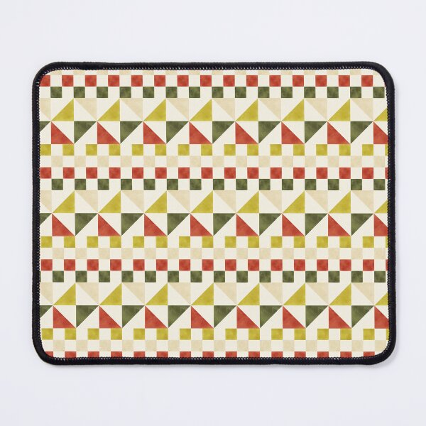 Item preview, Retro Geometric Watercolor Checks and Diamonds in Mustard Yellow, Rust and Olive Green designed and sold by QuestingPixel.