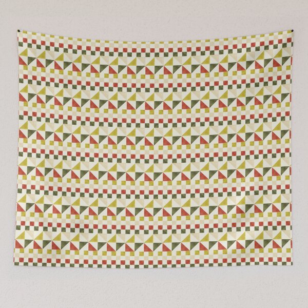 Item preview, Retro Geometric Watercolor Checks and Diamonds in Mustard Yellow, Rust and Olive Green designed and sold by QuestingPixel.