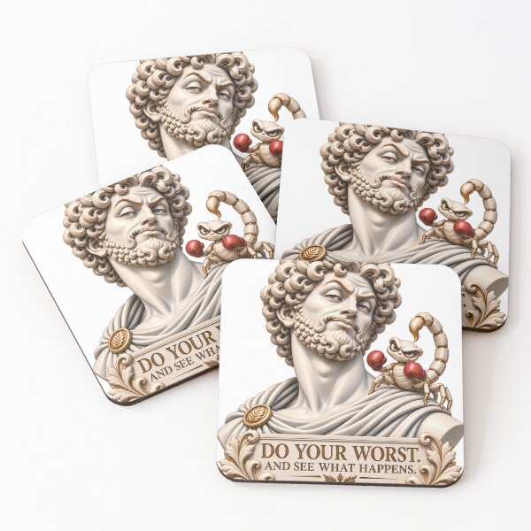 Item preview, Do Your Worst. And See What Happens. — Funny Classical Marble Statue designed and sold by flashARTstudio.
