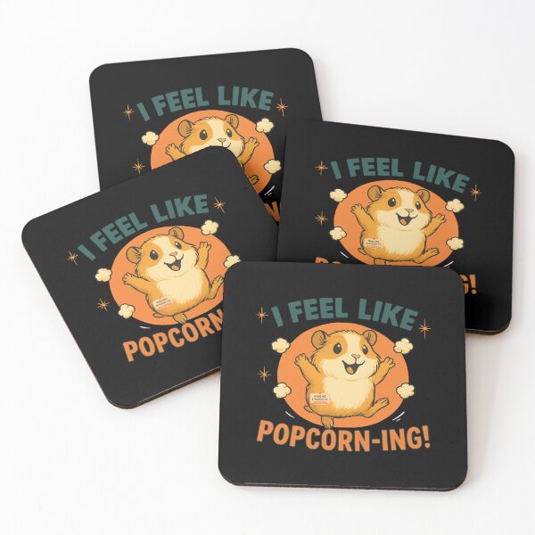 Item preview, NAGGING GUINEA PIGGY BY NAGGING STICKERS CO.. I FEEL LIKE POPCORN-ING COLLECTION | BLACK Edition | No.02 designed and sold by LaMaisonOfMY.