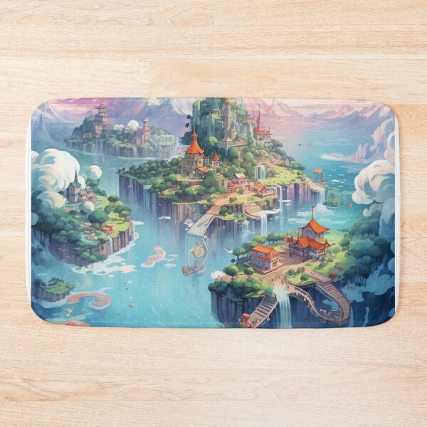 Item preview, Anime Fantasy Islands & Waterfalls designed and sold by bella-rosa87.