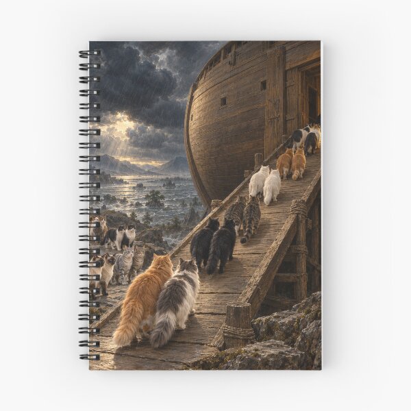 Item preview, Cats Boarding the Stormbound Ark designed and sold by Ocelot-T.