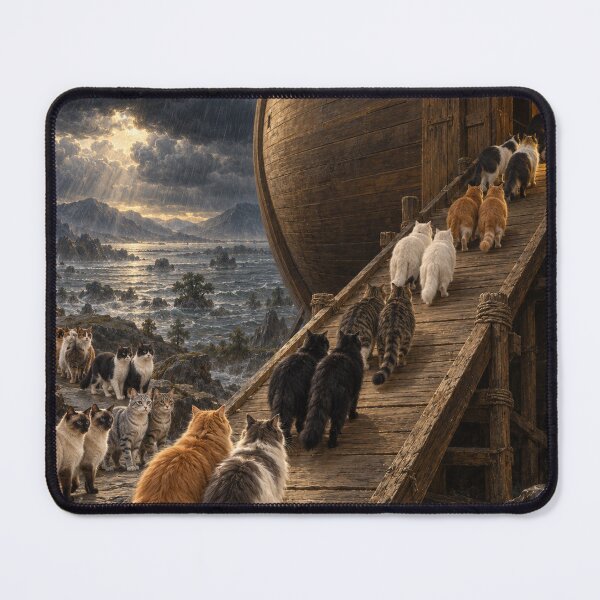 Item preview, Cats Boarding the Stormbound Ark designed and sold by Ocelot-T.