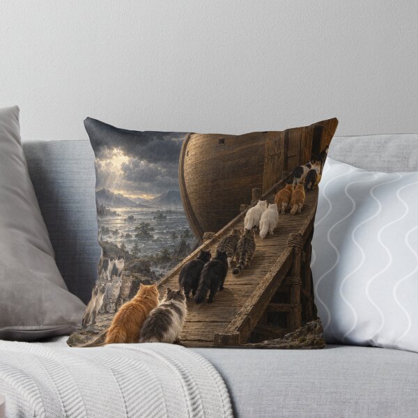 Item preview, Cats Boarding the Stormbound Ark designed and sold by Ocelot-T.