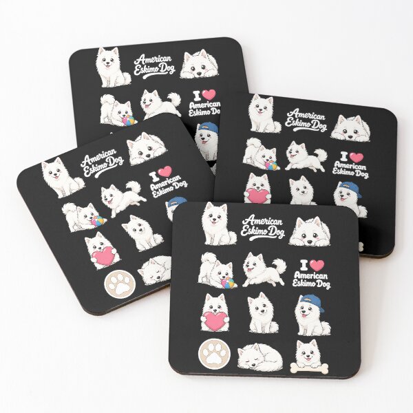 Item preview, Cute American Eskimo stickers and apparel design designed and sold by rafaeltto.