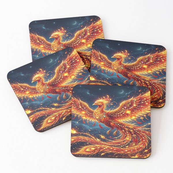 Item preview, Majestic Chinese Phoenix Soaring Through Flaming Sparks designed and sold by Solomon-Ent-144.