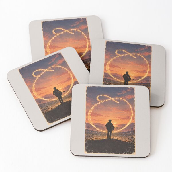 Item preview, Ed Golden Loop - Acoustic Folk-Pop Stadium Tour Art Tee designed and sold by Fanverse Merchandise.