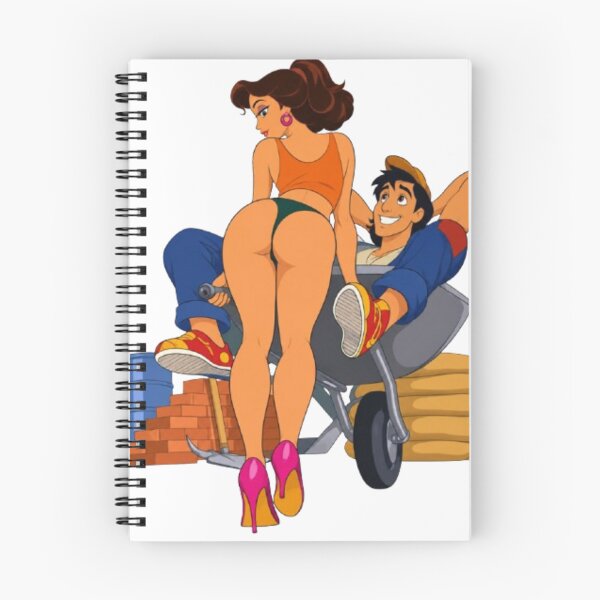 Item preview, Construction Cartoon Pin Up – Glamorous Girl & Charming Worker designed and sold by  Hollow Moon Studios..