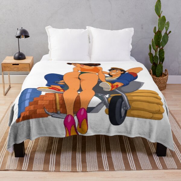 Item preview, Construction Cartoon Pin Up – Glamorous Girl & Charming Worker designed and sold by Hollow Moon Studios..