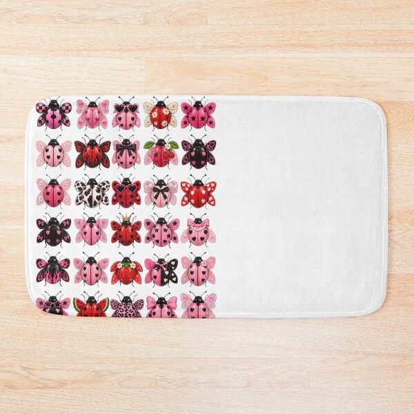 Item preview, Pink Ladybug Collection Cute Aesthetic Sticker Sheet designed and sold by Theselinara.