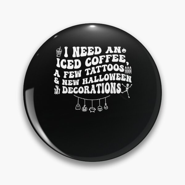 Item preview, Iced Coffee Tattoo Halloween Humor designed and sold by RDGNR.