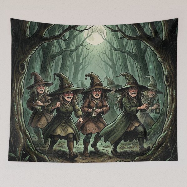 Item preview, Witches are walking through the forest to a party. designed and sold by MagelliShop.
