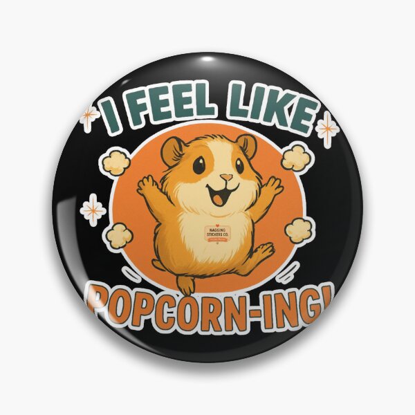 Item preview, NAGGING GUINEA PIGGY BY NAGGING STICKERS CO. I FEEL LIKE POPCORN-ING COLLECTION | BLACK Edition | No.03 designed and sold by LaMaisonOfMY.