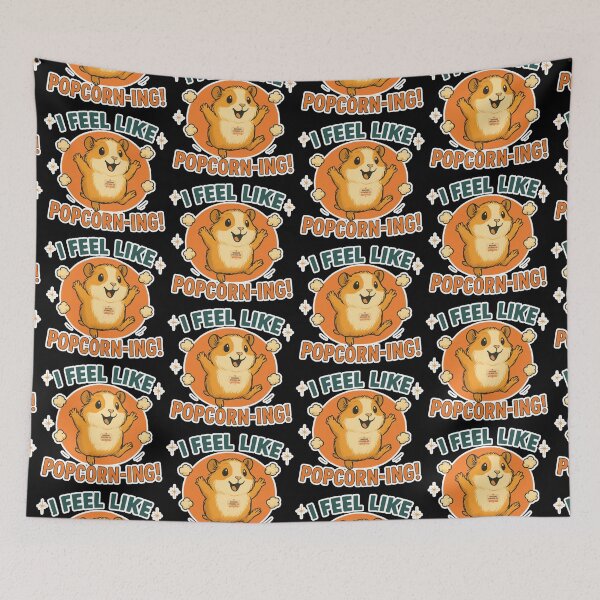 Item preview, NAGGING GUINEA PIGGY BY NAGGING STICKERS CO. I FEEL LIKE POPCORN-ING COLLECTION | BLACK Edition | No.03 designed and sold by LaMaisonOfMY.