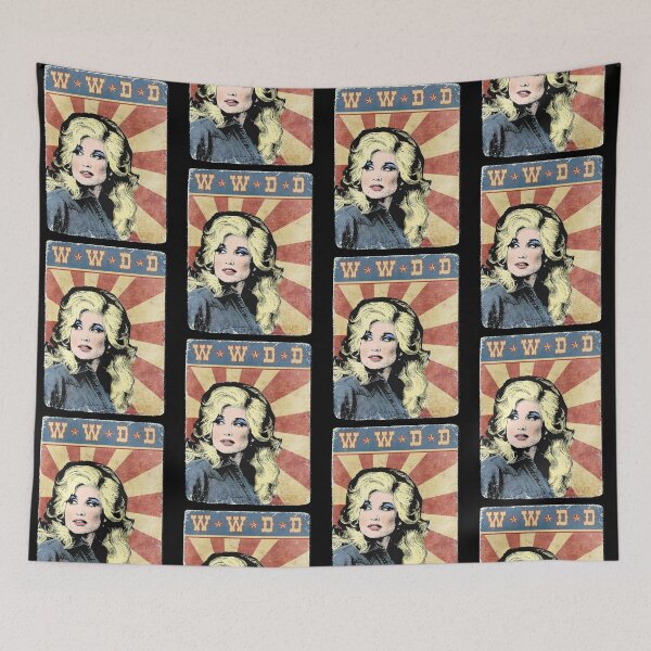 Item preview, WWD*D What Would Dolly Do? Retro Parton Portrait designed and sold by Glow-Paw-Studio.