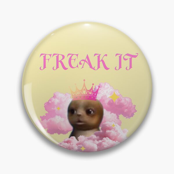 Item preview, Freak it princess Seal floating in pink clouds meme designed and sold by mooncakekaro.