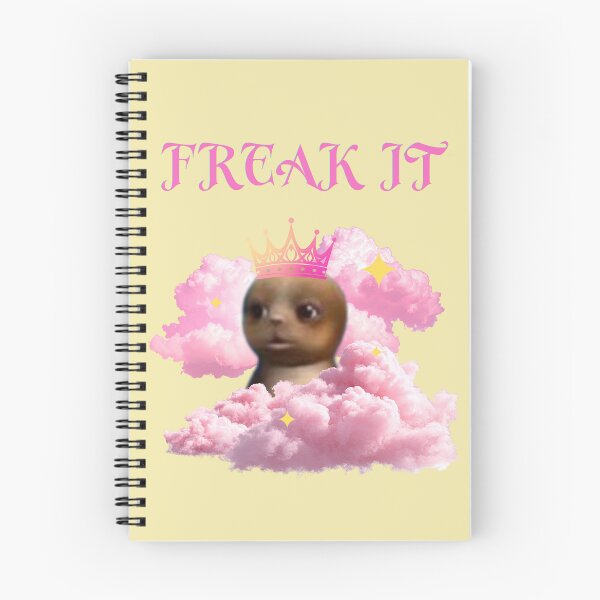 Item preview, Freak it princess Seal floating in pink clouds meme designed and sold by mooncakekaro.