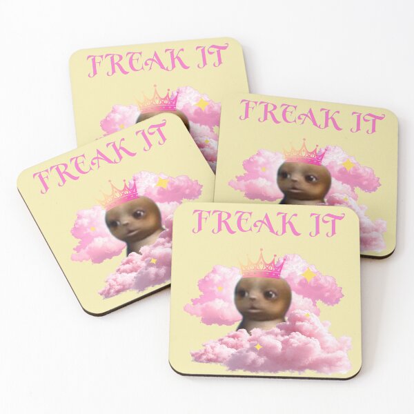 Item preview, Freak it princess Seal floating in pink clouds meme designed and sold by mooncakekaro.