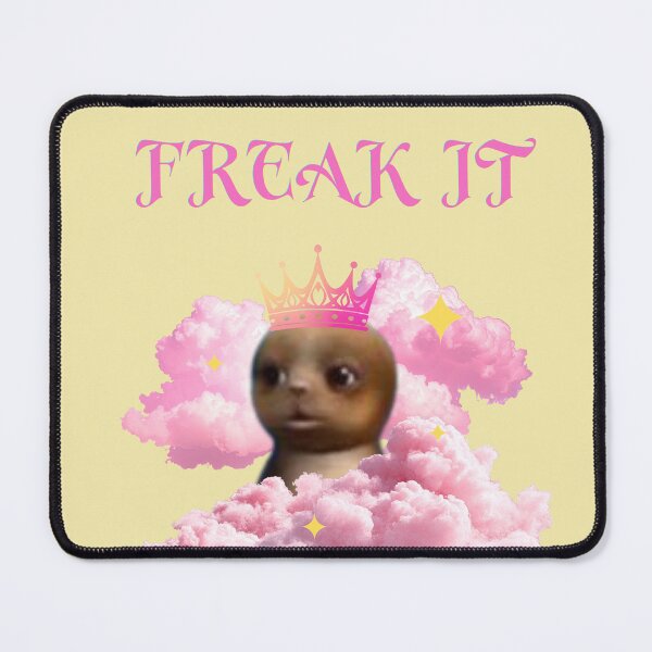 Item preview, Freak it princess Seal floating in pink clouds meme designed and sold by mooncakekaro.