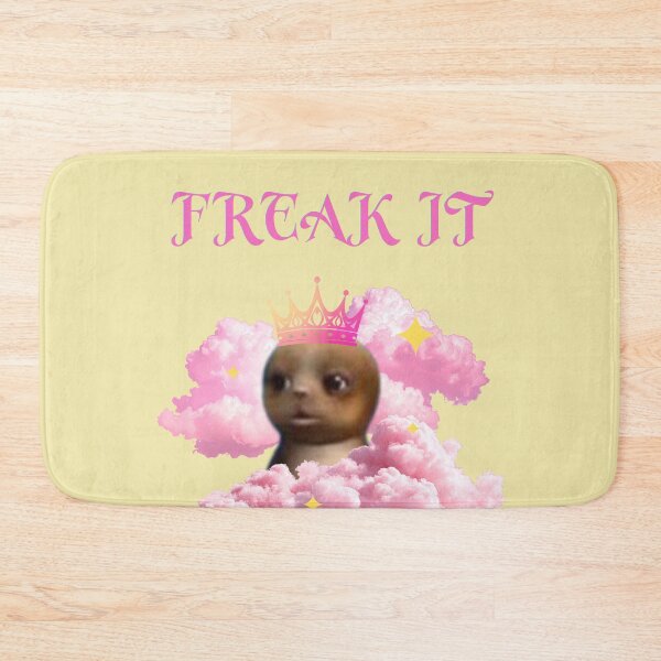 Item preview, Freak it princess Seal floating in pink clouds meme designed and sold by mooncakekaro.
