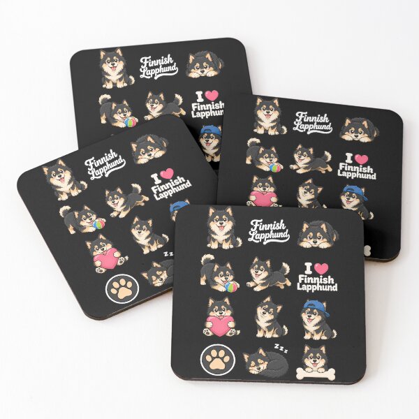 Item preview, Cute Finnish Lapphund stickers and apparel design designed and sold by rafaeltto.