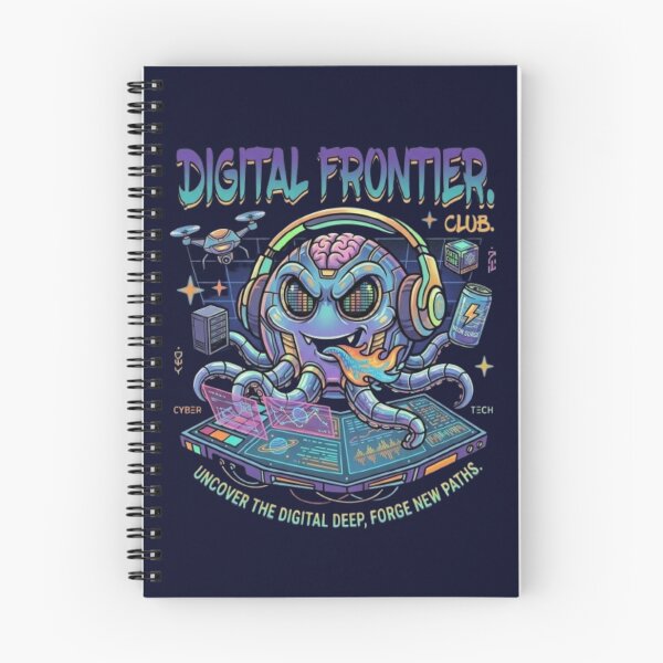 Item preview, Cyber Octopus – Digital Frontier Futuristic Illustration  designed and sold by Dogandesighn.