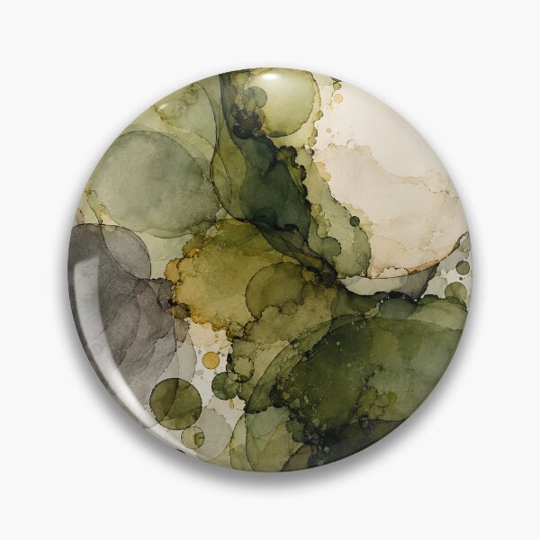 Item preview, Olive Moss & Charcoal Alcohol Ink Abstract designed and sold by newnomads-art.