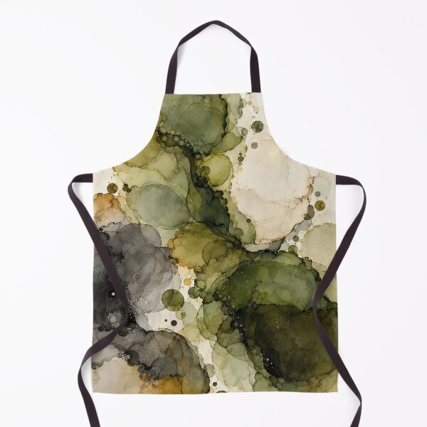 Item preview, Olive Moss & Charcoal Alcohol Ink Abstract designed and sold by newnomads-art.