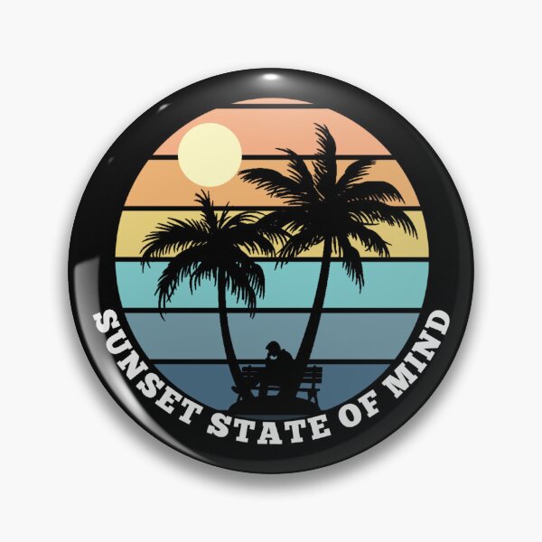 Item preview, Sunset State of Mind Palm Trees Retro Aesthetic T-Shirt Design designed and sold by WildPeak Threads.