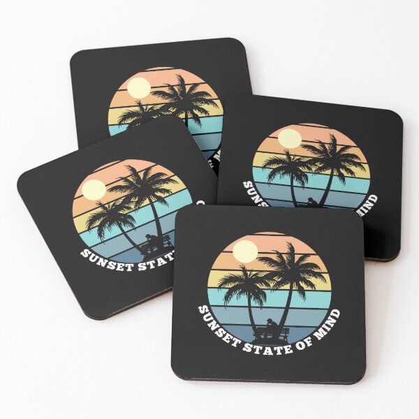 Item preview, Sunset State of Mind Palm Trees Retro Aesthetic T-Shirt Design designed and sold by WildPeak Threads.