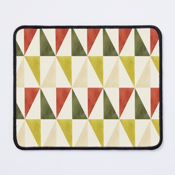 Item preview, Retro Geometric Watercolor Diamonds in Mustard Yellow, Rust and Olive Green designed and sold by QuestingPixel.