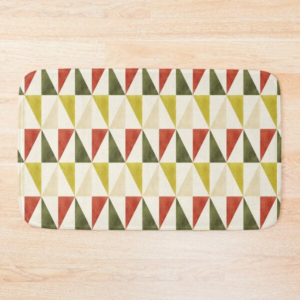 Item preview, Retro Geometric Watercolor Diamonds in Mustard Yellow, Rust and Olive Green designed and sold by QuestingPixel.