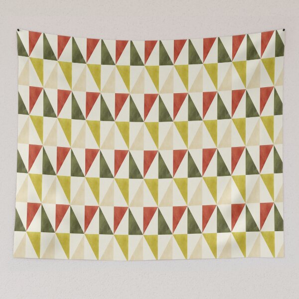 Item preview, Retro Geometric Watercolor Diamonds in Mustard Yellow, Rust and Olive Green designed and sold by QuestingPixel.