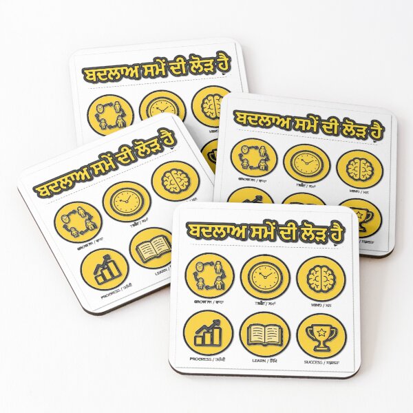 Item preview, Change Is Need Of Time Punjabi Quote Yellow designed and sold by prithvi chand.