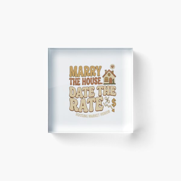 Item preview, Marry The House Date The Rate Funny Real Estate Retro Graphic designed and sold by Hilmanku.