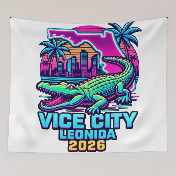 Item preview, Neon Leonida Vibes Vice City 2026 Alligator designed and sold by Neon-Leonida-Vibes.
