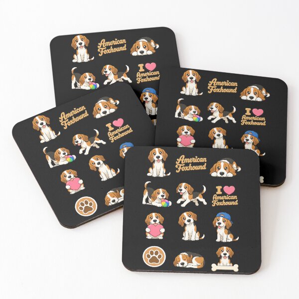 Item preview, Cute American Foxhound stickers and apparel design designed and sold by rafaeltto.