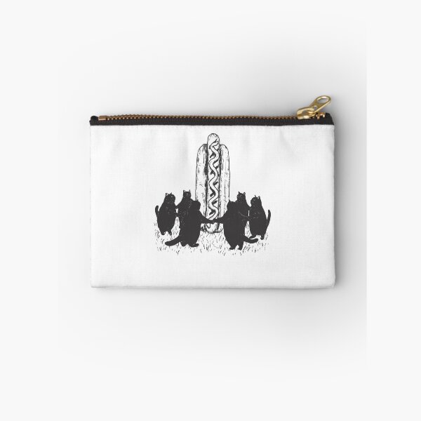 Item preview, Black Cats Dancing Around Hot Dog designed and sold by cerima.