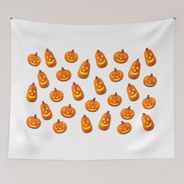 Item preview, Scattered Halloween Pumpkin Pattern designed and sold by DansCreations42.