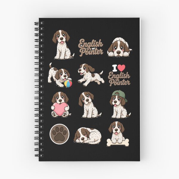 Item preview, Cute English Pointer stickers and apparel design designed and sold by rafaeltto.